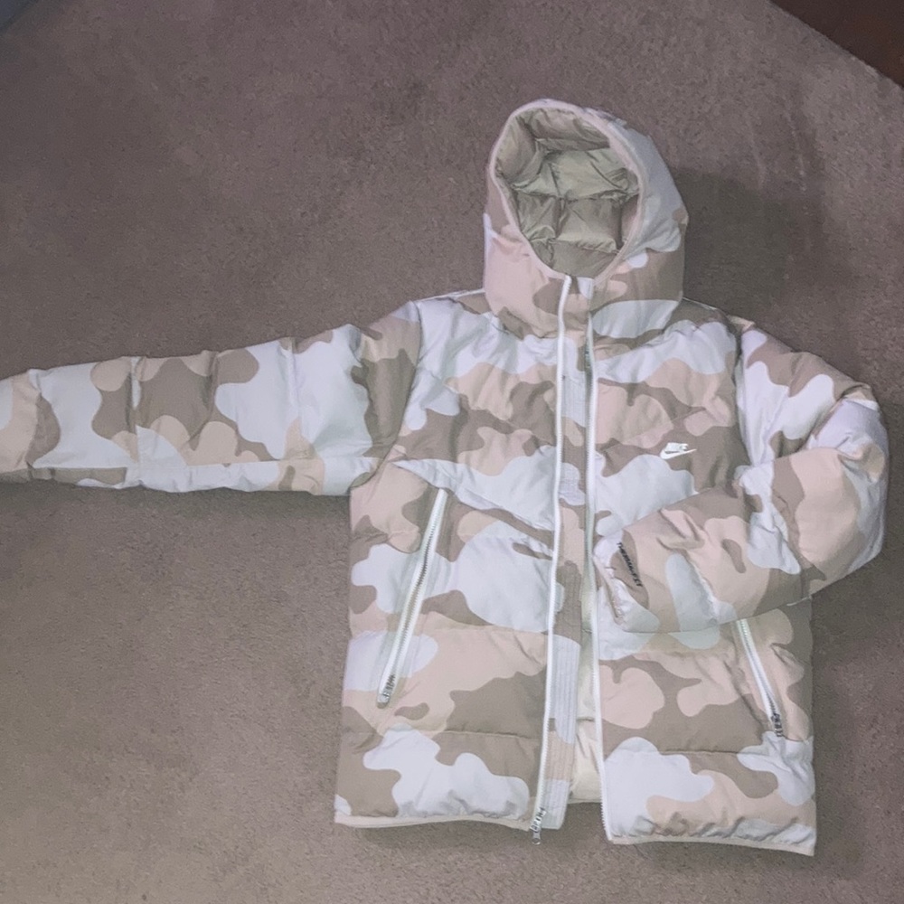 Tan Camo Nike Puffer Jacket